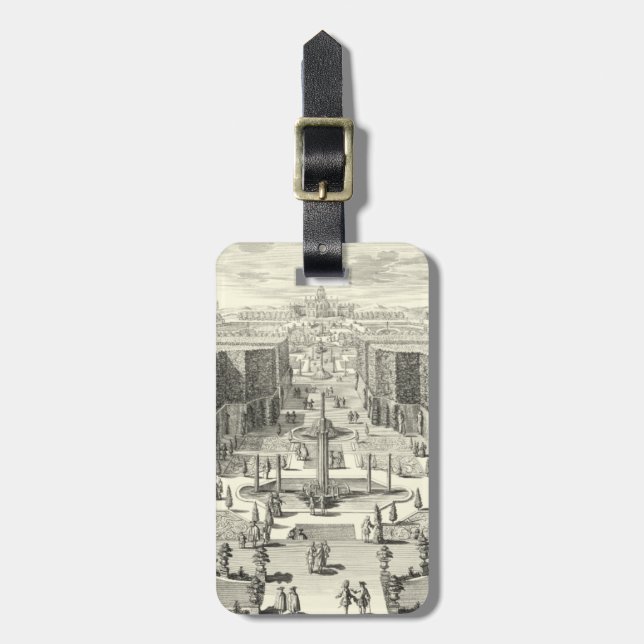 Ölgemälde am Garten von Versailles Gepäckanhänger (Vorderseite vertikal)