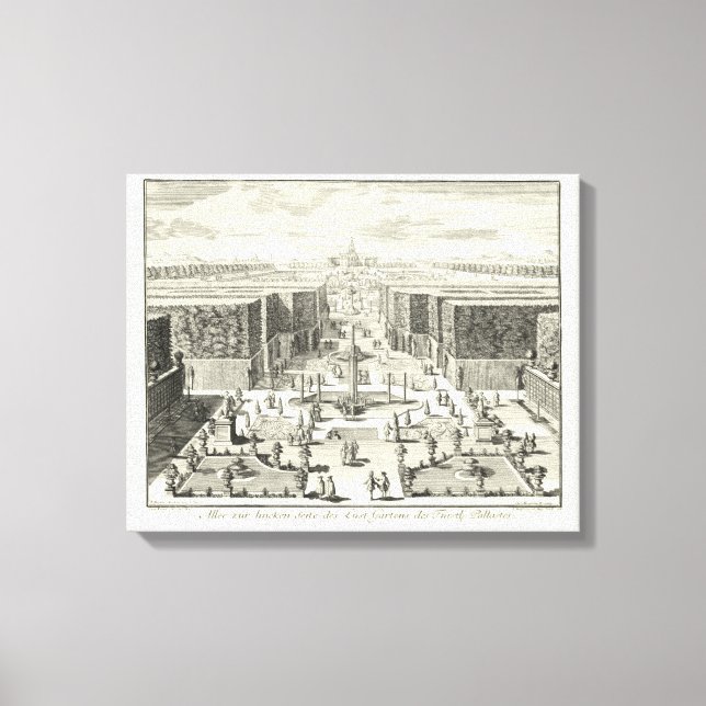 Ölgemälde am Garten von Versailles Leinwanddruck (Vorderseite)