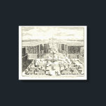 Ölgemälde am Garten von Versailles Leinwanddruck<br><div class="desc">Ein verlockendes Schwarz-Weiß-Ölgemälde der Brunnen im Garten von Versailles von Paul Decker. Decker war ein architektonischer Lehrling im 16. Jahrhundert. Er produzierte eine Reihe von Entwürfen, die in einem Buch veröffentlicht wurden, darunter dieses. Wenn Sie jemanden kennen, der wunderschöne künstlerische architektonische Rendezvous genießt, dann wäre das ein perfektes Geschenk!</div>