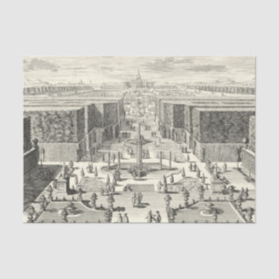 Ölgemälde am Garten von Versailles Seidenpapier