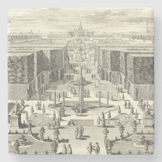 Ölgemälde am Garten von Versailles Steinuntersetzer (Vorderseite)