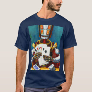 Ölgemälde an Wired Robot Playing Cards T-Shirt