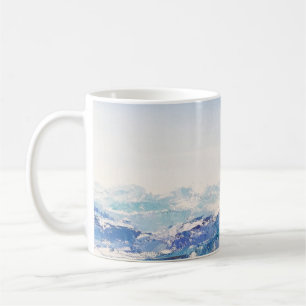 Ölgemälde auf Leinwand Sicht auf die schneebedeckt Kaffeetasse