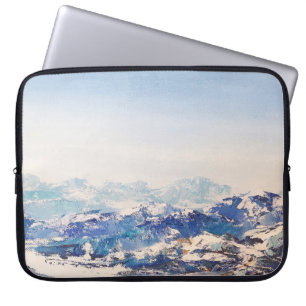 Ölgemälde auf Leinwand Sicht auf die schneebedeckt Laptopschutzhülle