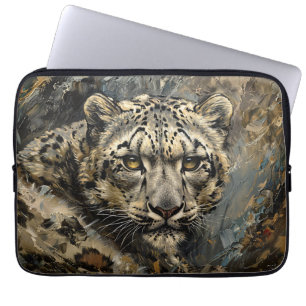 Ölgemälde aus Snow Leopard Laptopschutzhülle