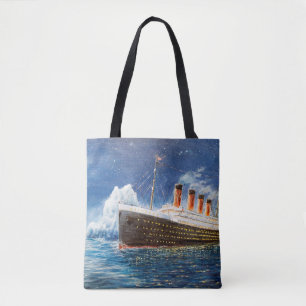 Ölgemälde der Titanic und des Eisbergs im Ozean be Tasche