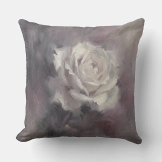 "Ölgemälde einer einzelnen Rose" Kissen