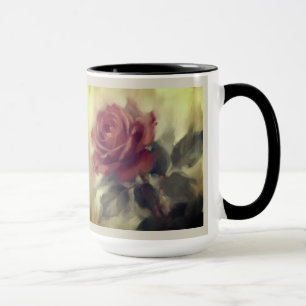 "Ölgemälde einer einzelnen Rose" Tasse