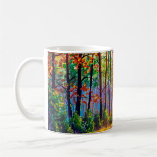Ölgemälde im Herbst, landschaftlich la Kaffeetasse
