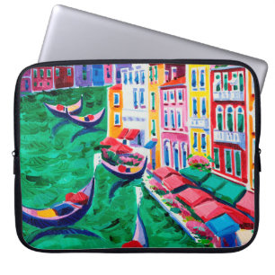 Ölgemälde in Venedig, Italien auf Leinwand Laptopschutzhülle