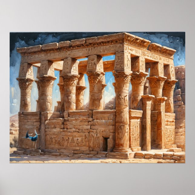 Ölgemälde Königinnen des alten Ägypten Philae Temp Poster (Vorne)