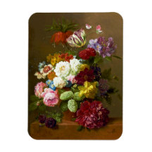 Ölgemälde mit Vintage-Blumen
