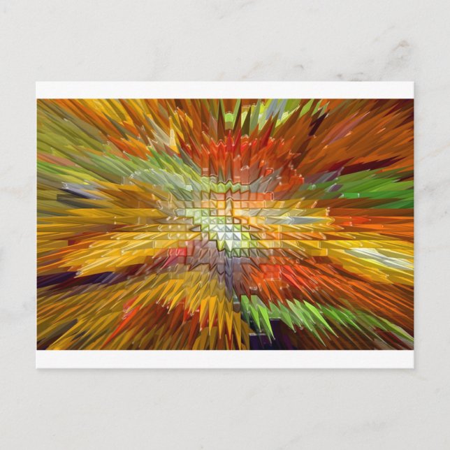 Ölgemälde moderner abstrakter Kunstwerke Postkarte (Vorderseite)