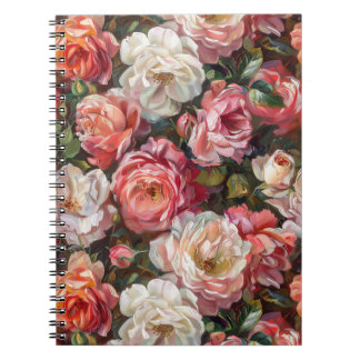 Ölgemälde Rose Blooms Notebook Notizblock