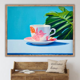 Ölgemälde Stillleben Kaffeetasse, Moderne Fine Art Poster