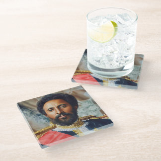 Ölgemälde von König Haile Selassie Glasuntersetzer