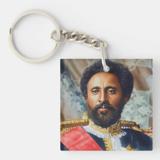 Ölgemälde von König Haile Selassie Schlüsselanhänger