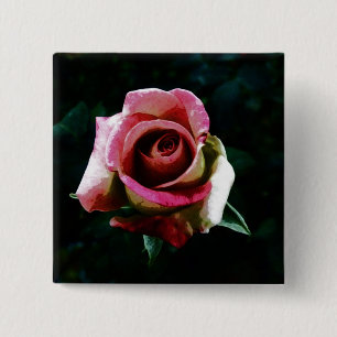 Ölgemalte Rose Button