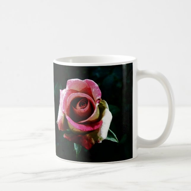 Ölgemalte Rose Kaffeetasse (Rechts)