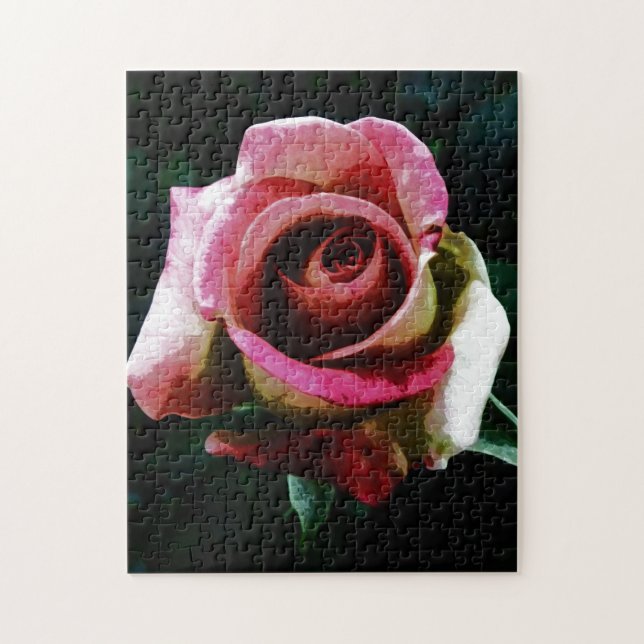 Ölgemalte rote Rose (Vertikal)