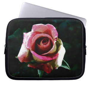 Ölgemalte rote Rose Laptopschutzhülle