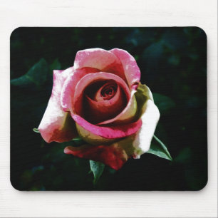 Ölgemalte rote Rose Mousepad