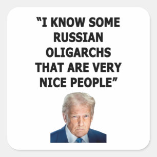 Oligarchen Quadratischer Aufkleber