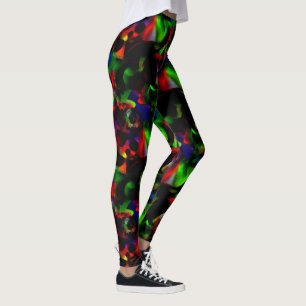 Ölige grüne und rote Flecken mit dunklen Teilen Leggings
