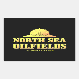 Ölindustriell-Nordsee-Ölfelder, Kranfahrer, Öl, Rechteckiger Aufkleber