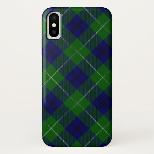 Oliphant tartan blue kariert Case-Mate iPhone hülle (Rückseite)