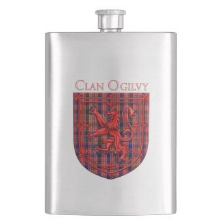 Oliphant Tartan Scottish Kariert Lion Rampant Flachmann