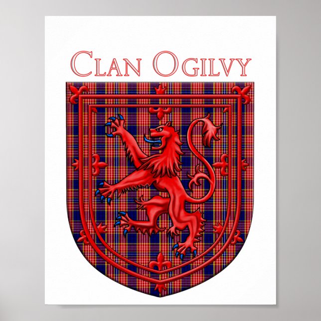 Oliphant Tartan Scottish Kariert Lion Rampant Poster (Vorne)