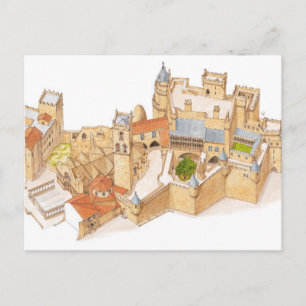 Olite Castle. Navarra Spanien Postkarte