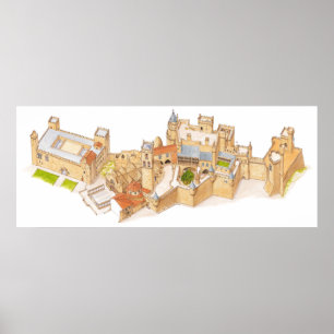Olite-Schloss. Navarra Spanien Poster
