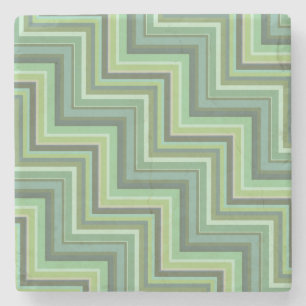 Oliv Green Stripes Pattern Steinuntersetzer
