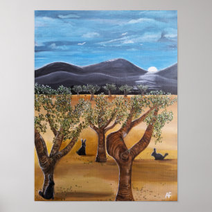 Olivar de Noche Gemälde von Alfred Fox Poster