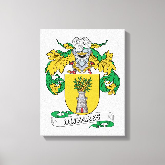 Olivares Familienwappen Leinwanddruck (Vorderseite)