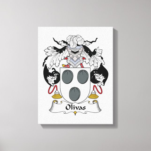 Olivas Familienwappen Leinwanddruck (Vorderseite)