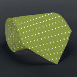 Olive and White Polka Dots Krawatte<br><div class="desc">Olive and White Polka Dots Neck Tie </div>
