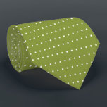 Olive and White Polka Dots Krawatte<br><div class="desc">Olive and White Polka Dots Neck Tie </div>