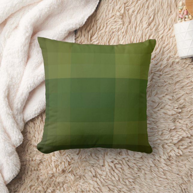 Olive Army Green Kariert Decorative Kissen (Decke)