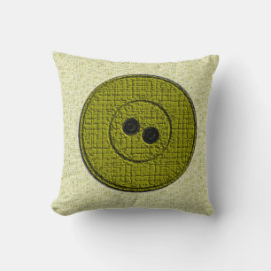 Olive Big Button Kissen