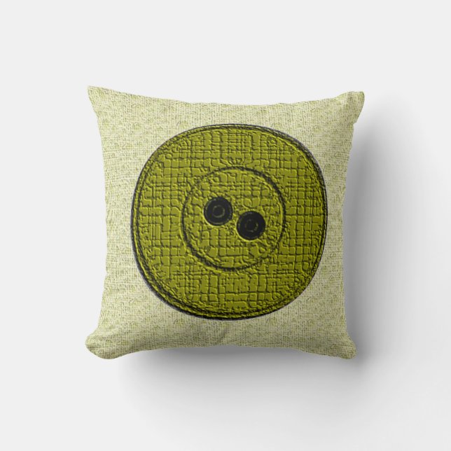 Olive Big Button Kissen (Vorderseite)