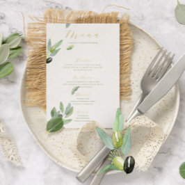 Olive Blätter der Toskana Zweigstelle-Hochzeitsmen Einladung