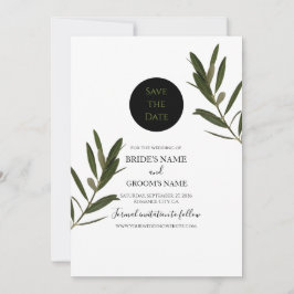 Olive Blätter Grüne Hochzeit Save The Date