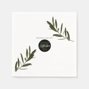 Olive Blätter Grüne Hochzeit Serviette