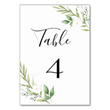 Olive-Blätter und geometrische Hochzeitstisch Num