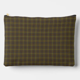 Olive Blue Plaid Tartan Pattern Zubehörtasche