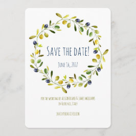 Olive Branch Aquarell Save the Date Karte