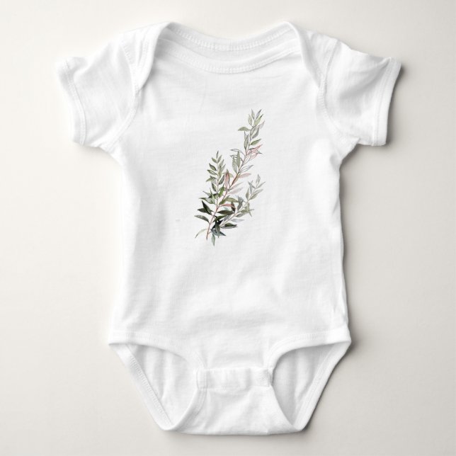 Olive branch baby strampler (Vorderseite)